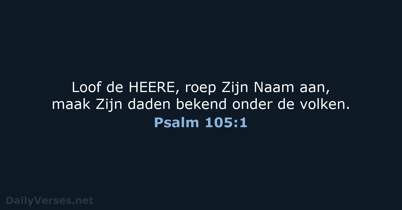 Psalm 105:1 - HSV