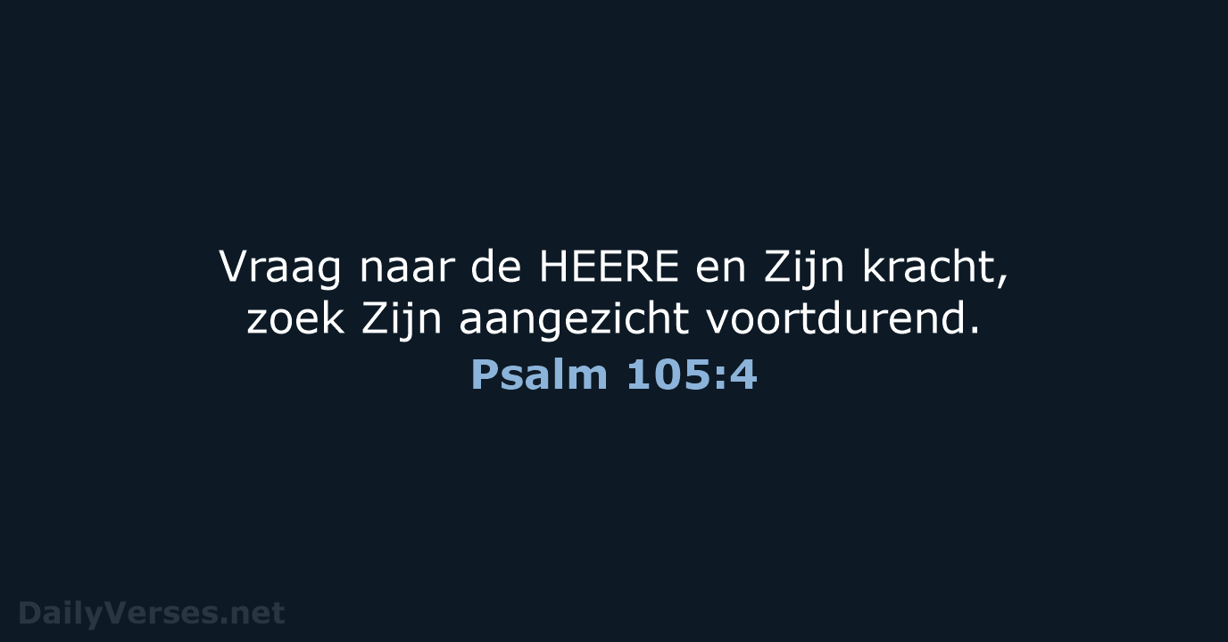 Psalm 105:4 - HSV