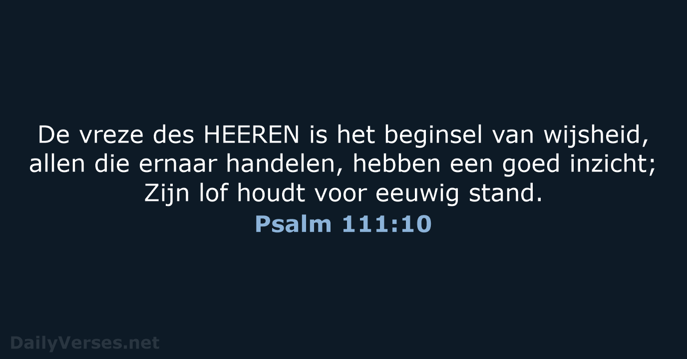 Psalm 111:10 - HSV