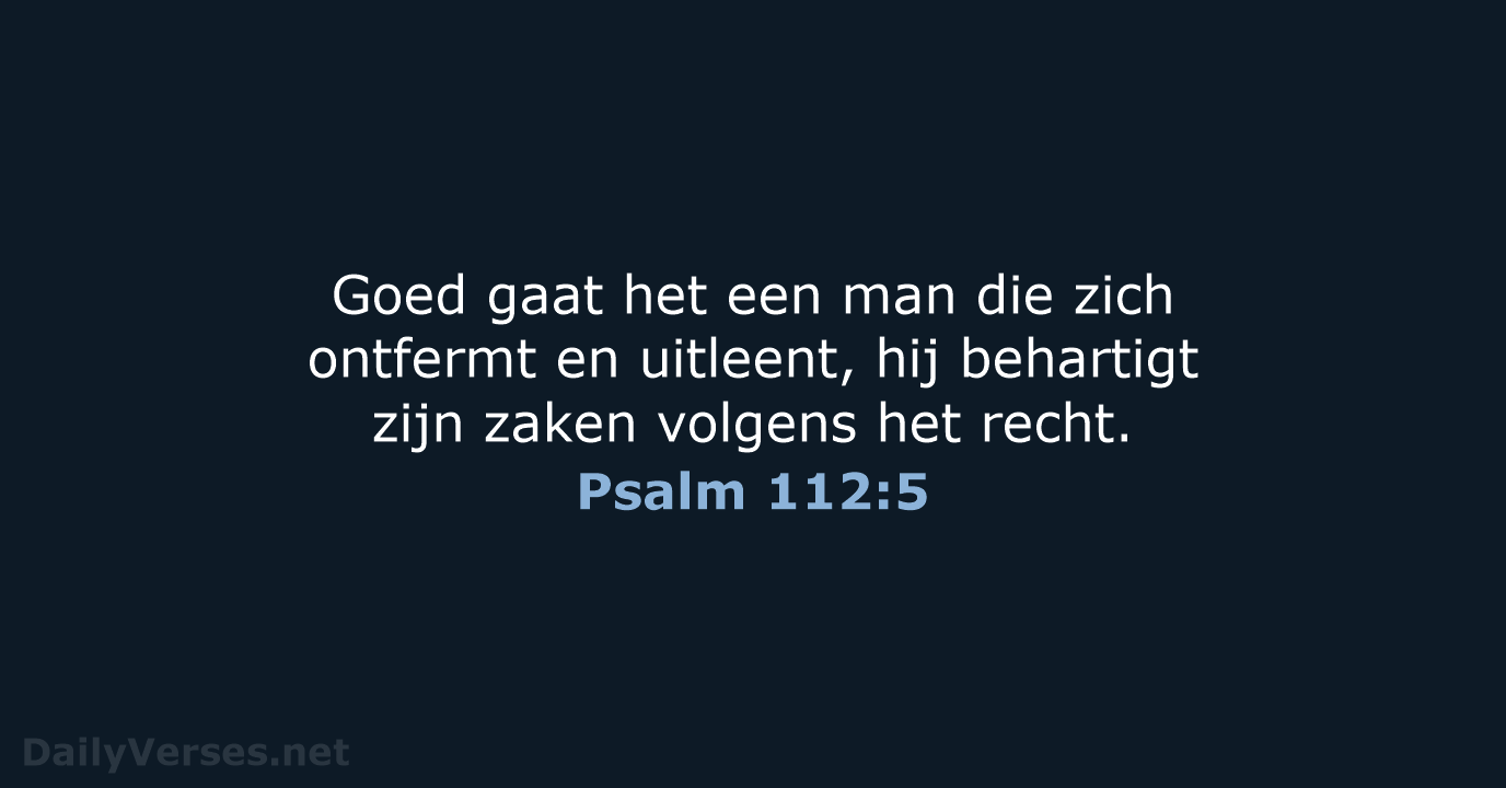 Psalm 112:5 - HSV