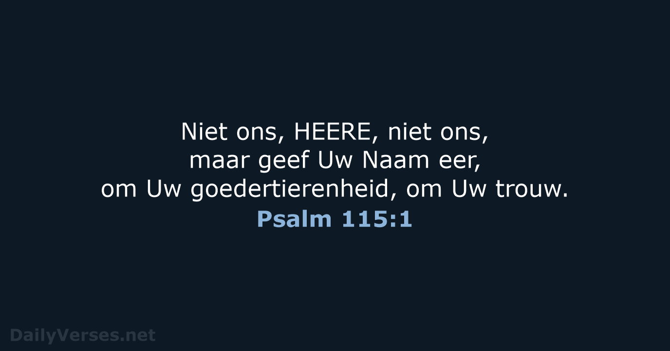 Psalm 115:1 - HSV