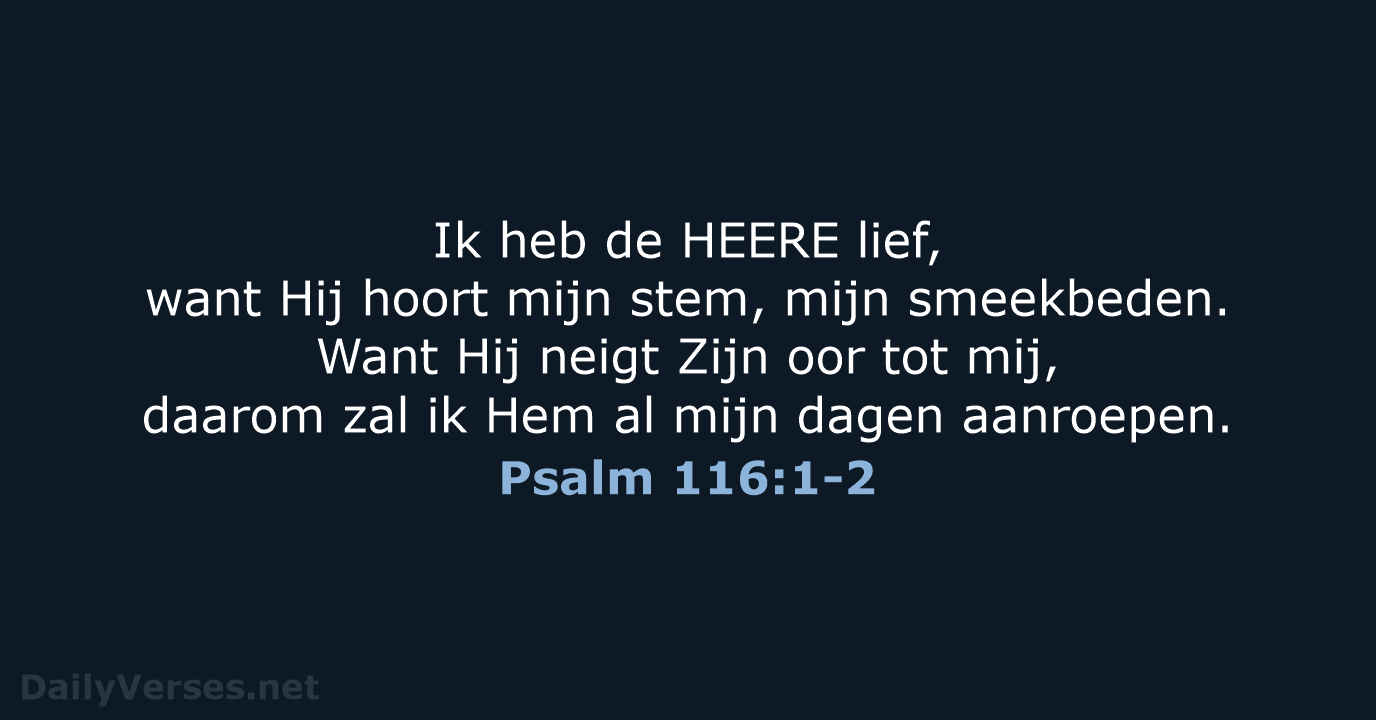Psalm 116:1-2 - HSV