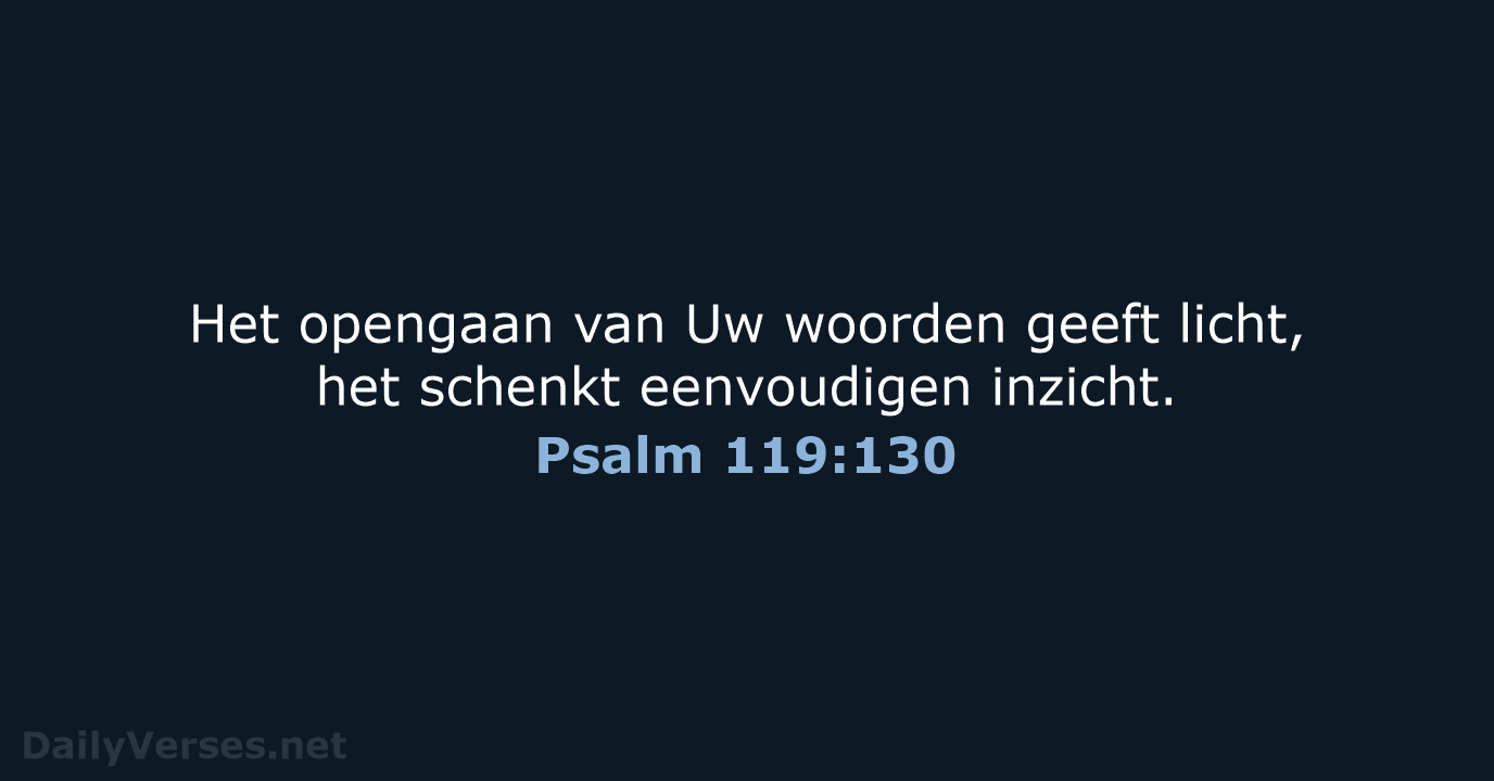 Psalm 119:130 - HSV