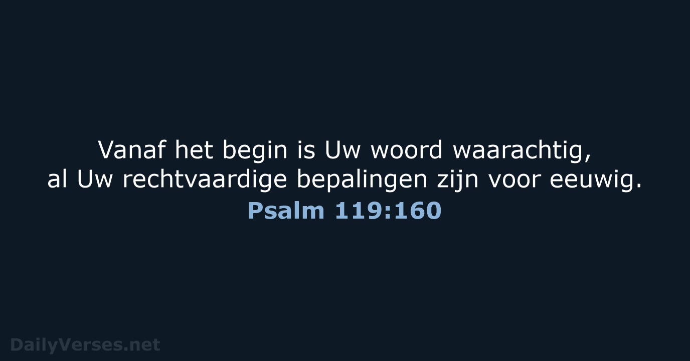 Psalm 119:160 - HSV