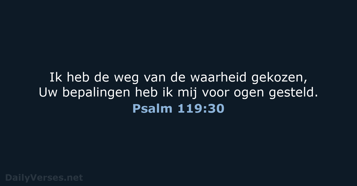 Psalm 119:30 - HSV