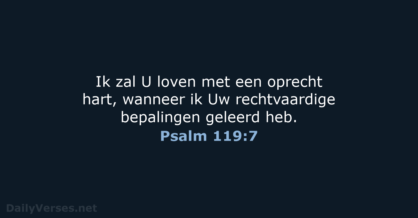 Psalm 119:7 - HSV