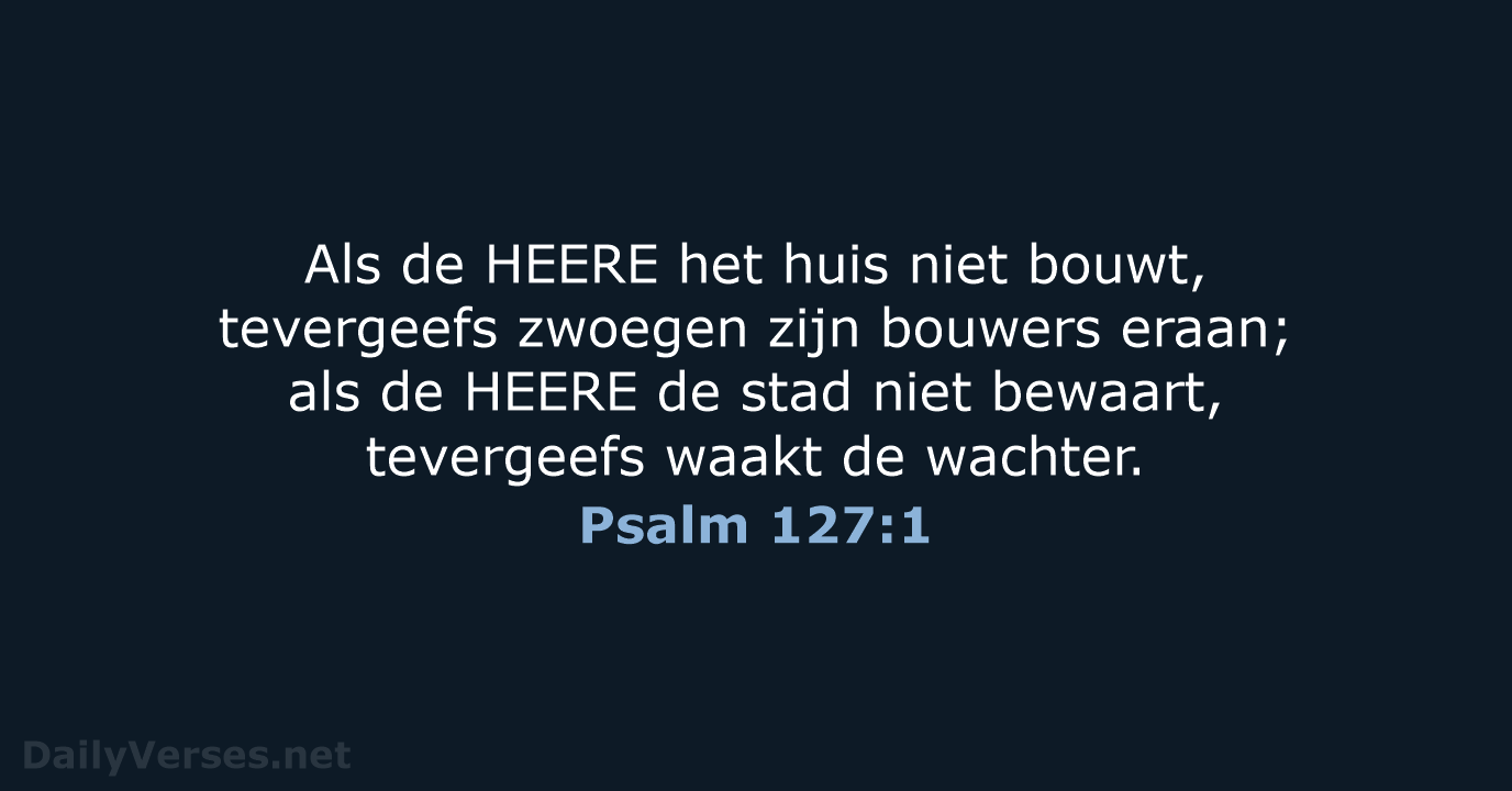 Psalm 127:1 - HSV