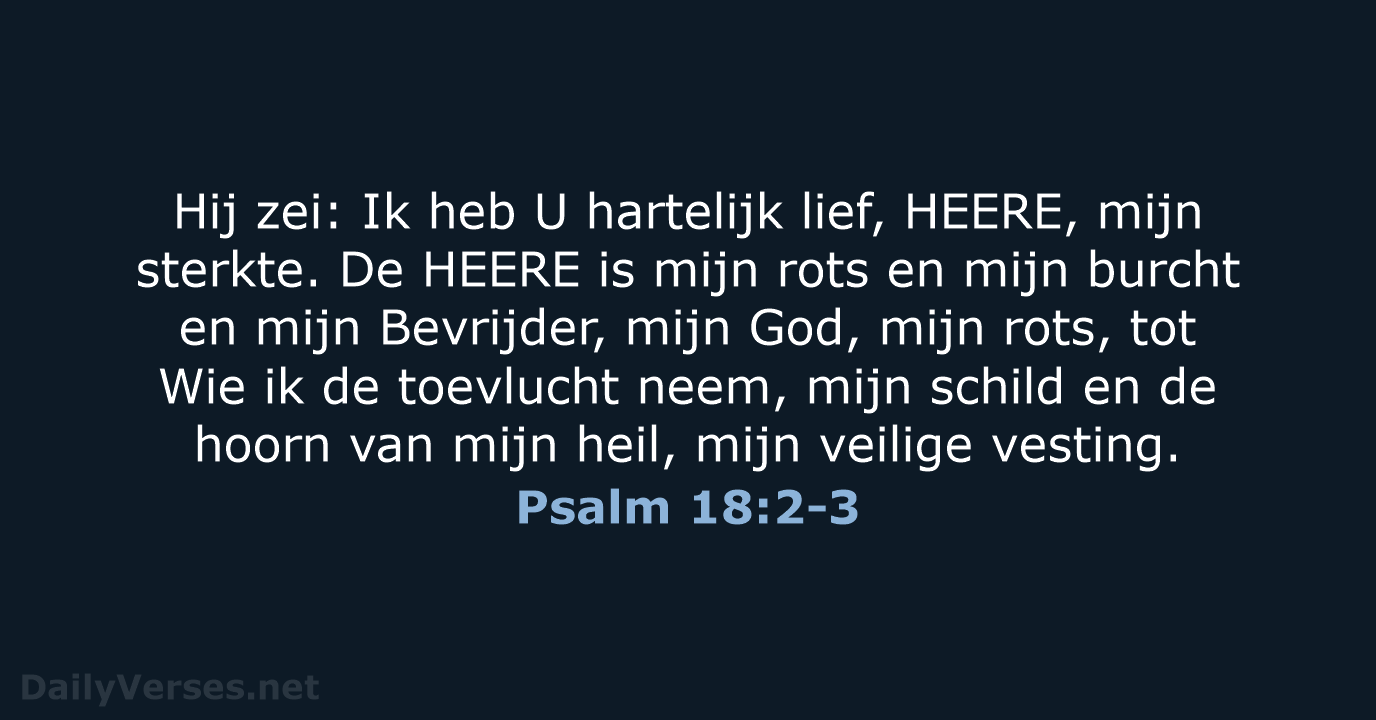 Psalm 18:2-3 - HSV