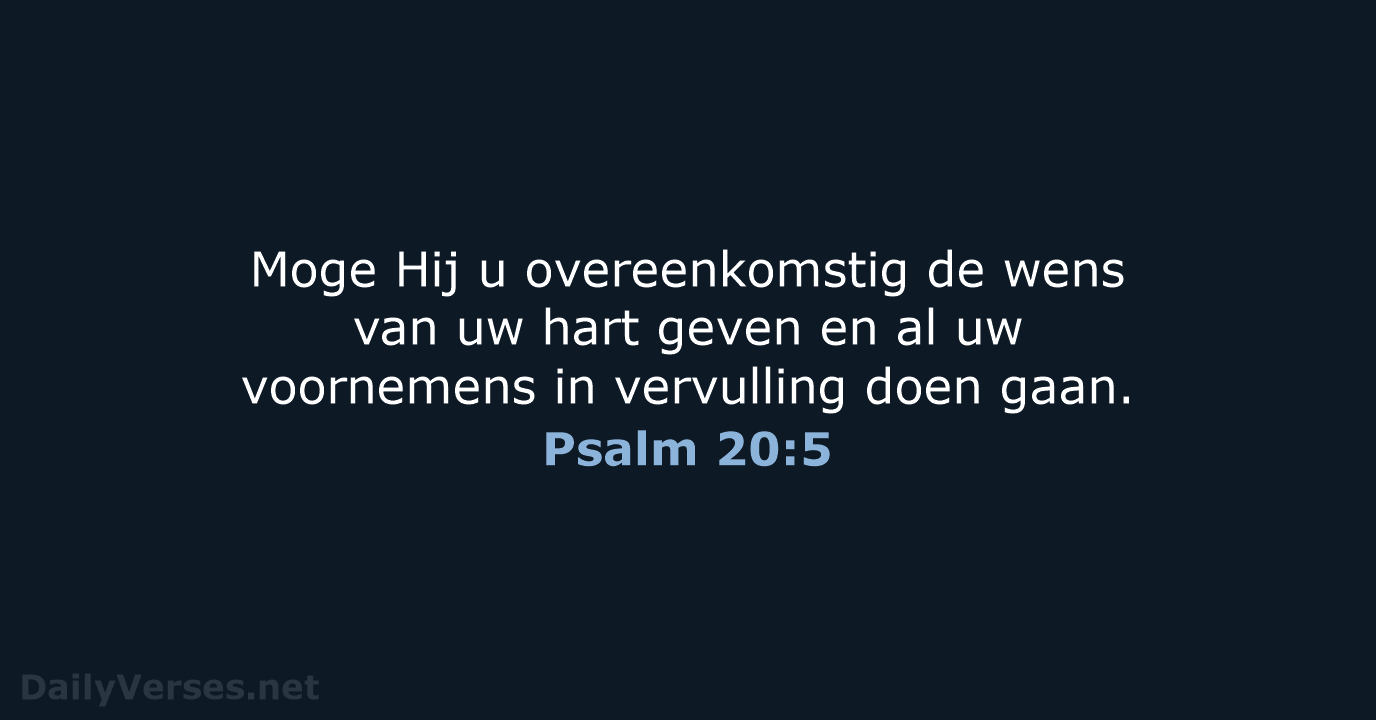 Psalm 20:5 - HSV