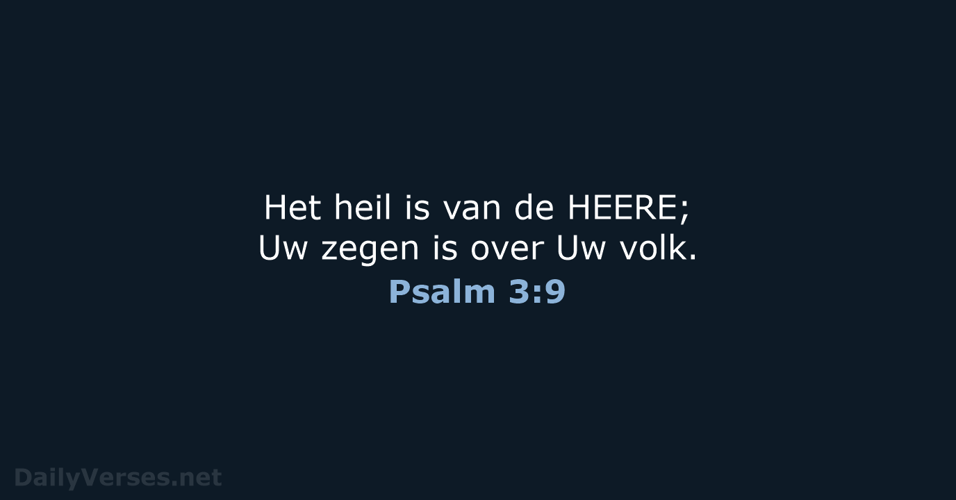 Psalm 3:9 - HSV