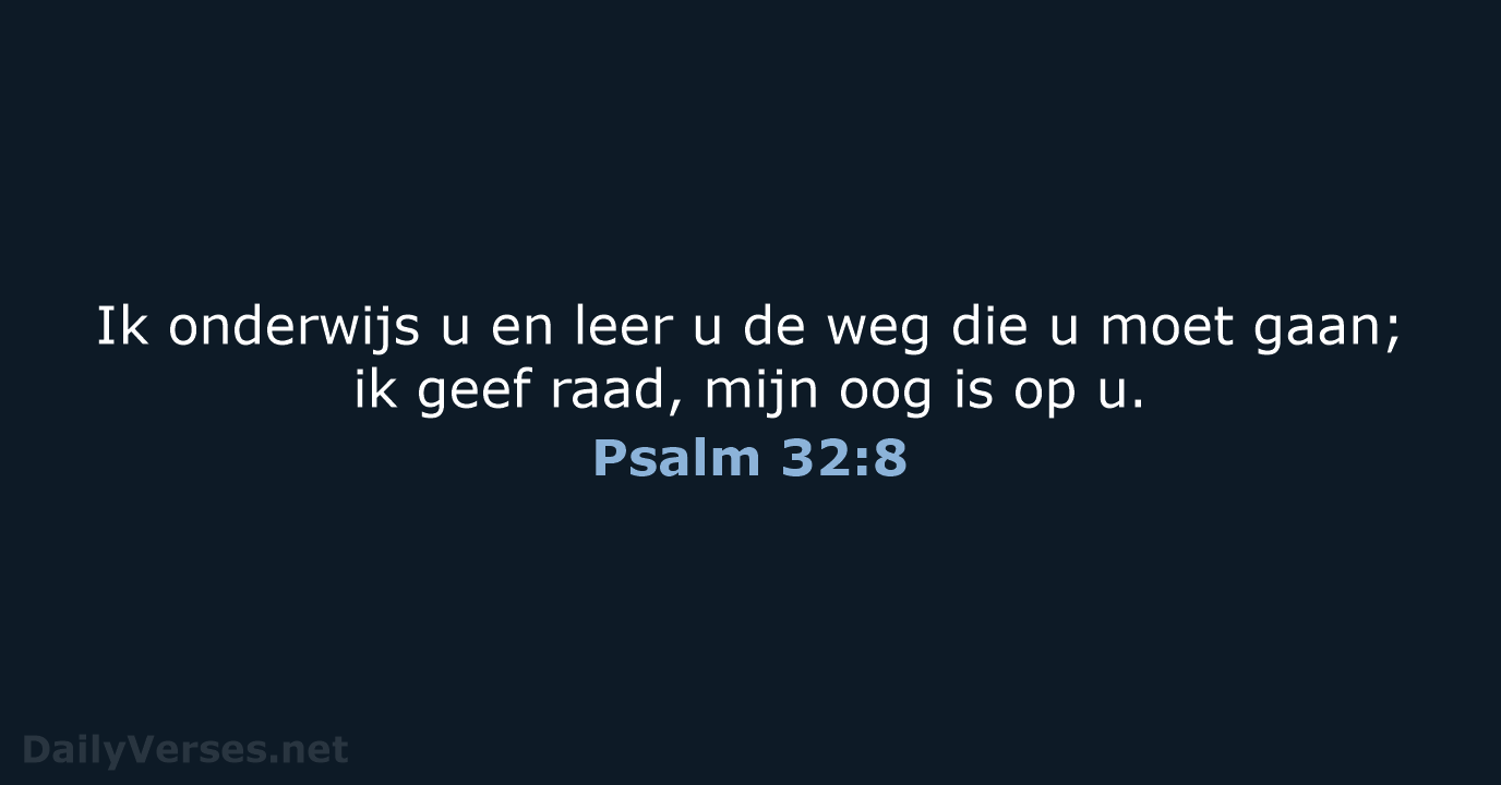 Psalm 32:8 - HSV