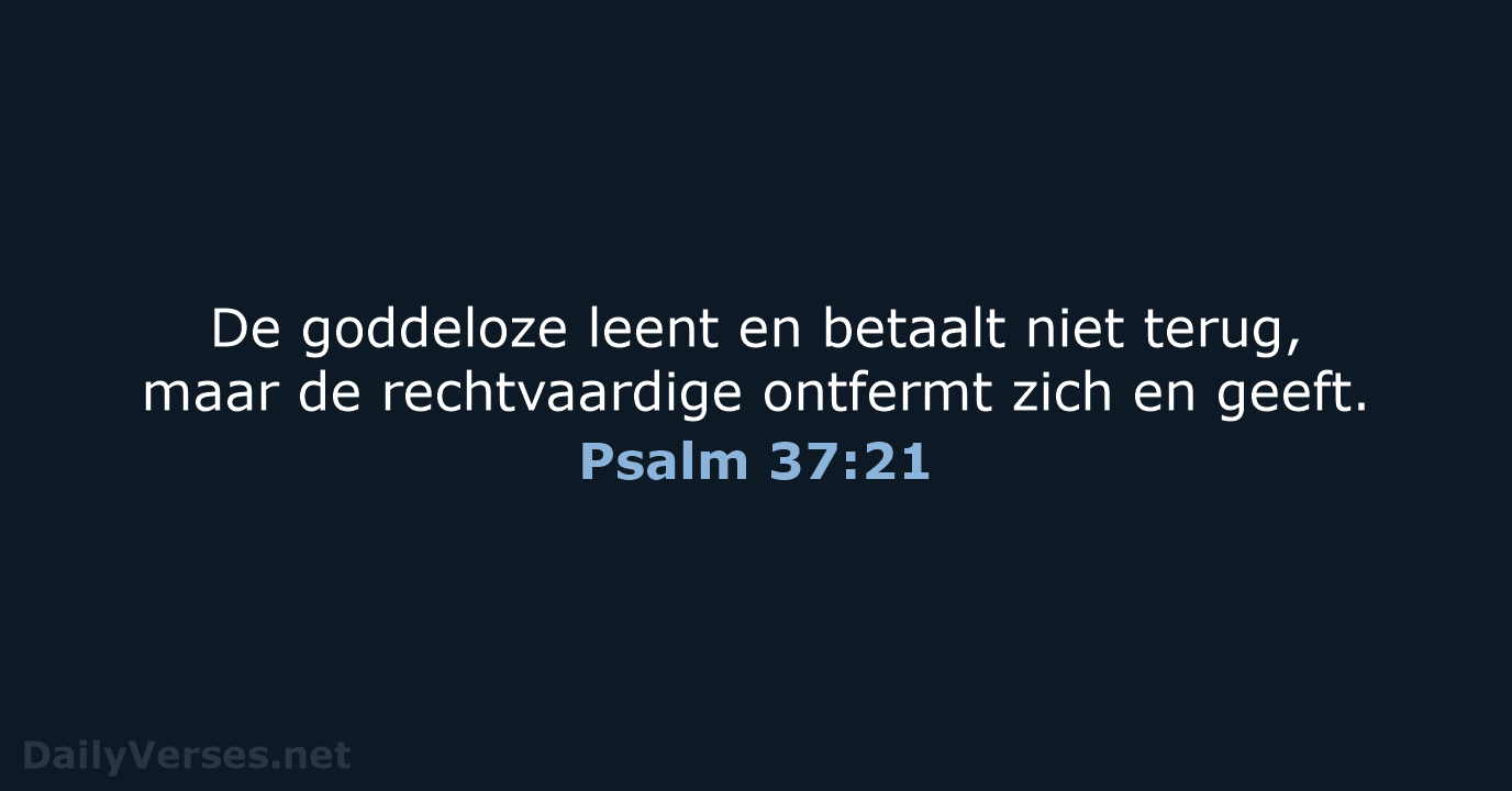 Psalm 37:21 - HSV