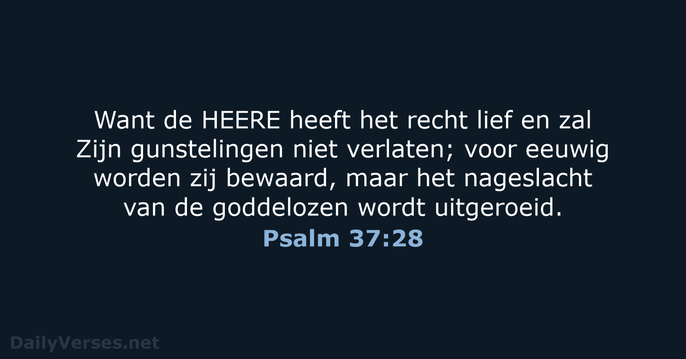 Psalm 37:28 - HSV