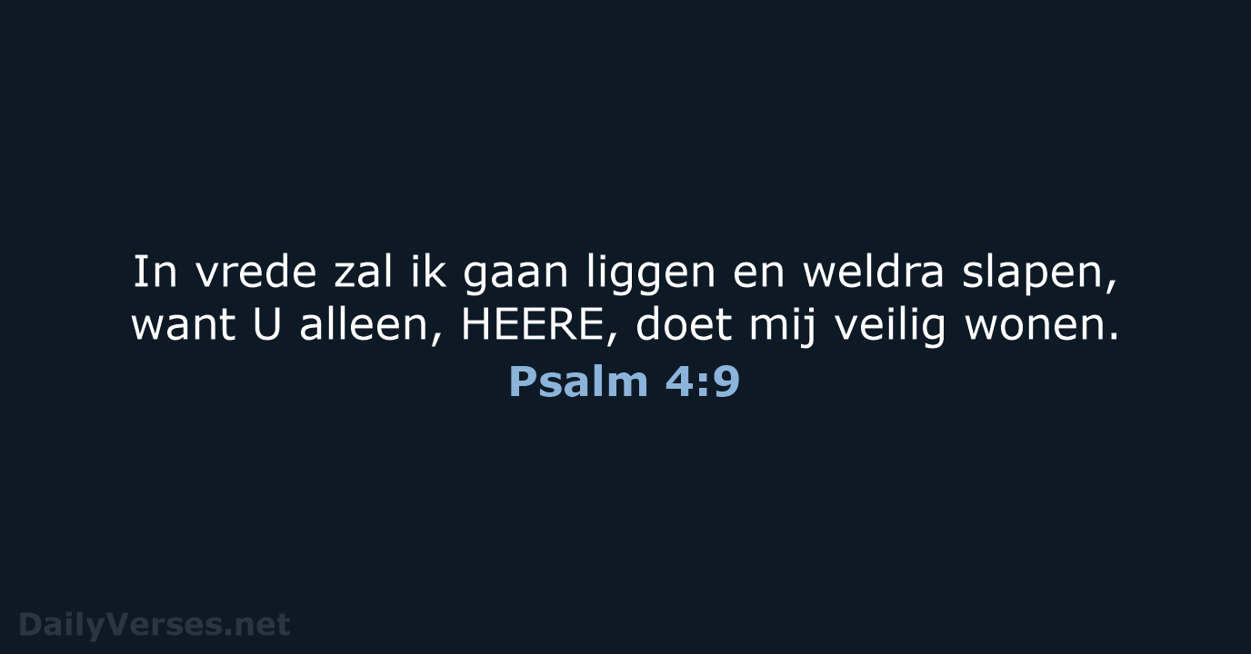 Psalm 4:9 - HSV