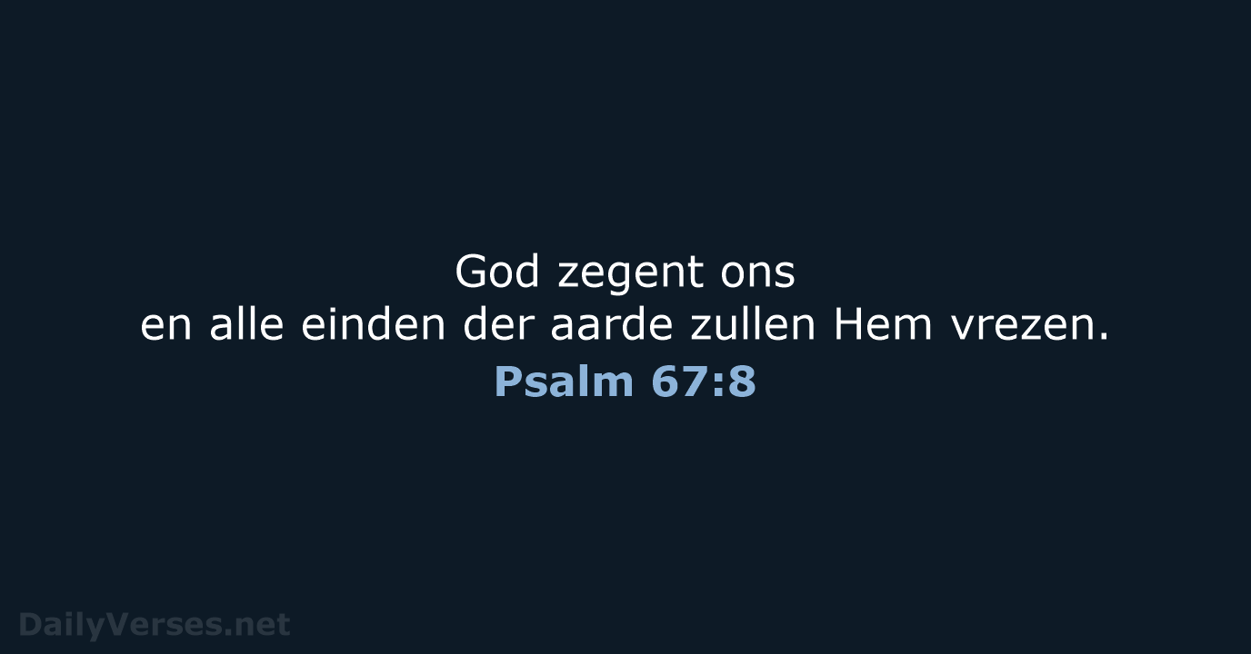 Psalm 67:8 - HSV