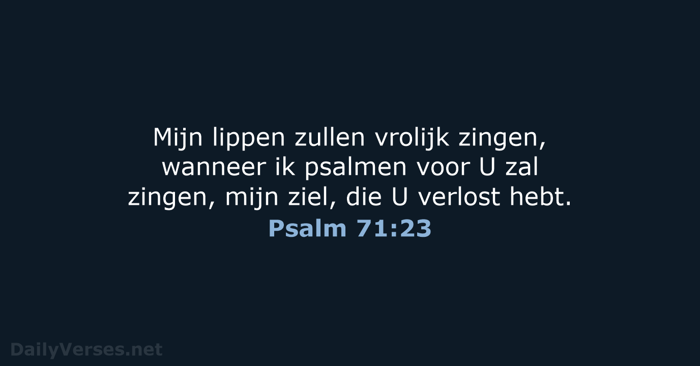 Psalm 71:23 - HSV
