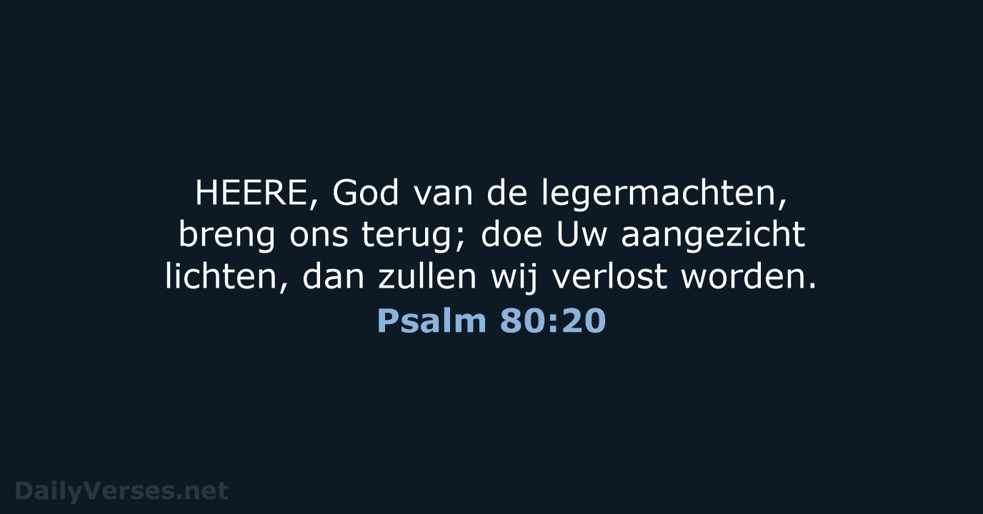 Psalm 80:20 - HSV