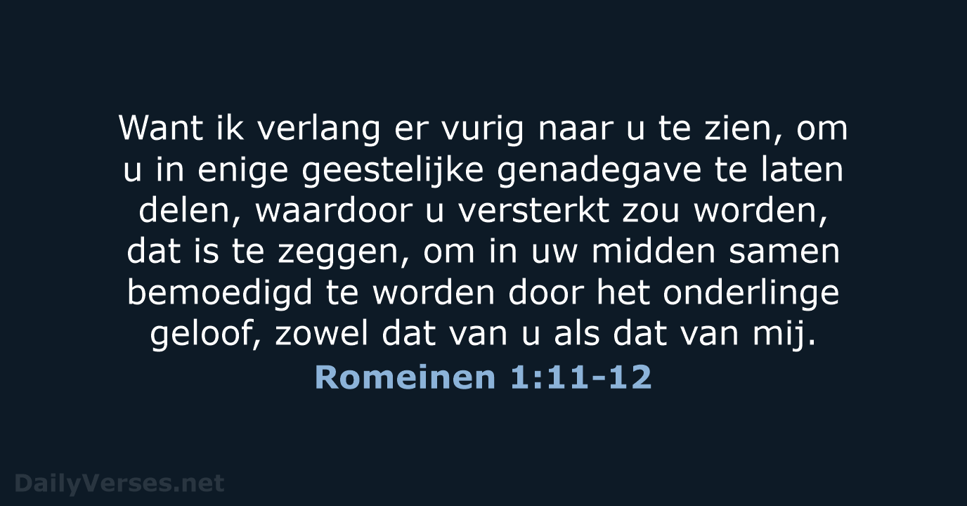 Romeinen 1:11-12 - HSV