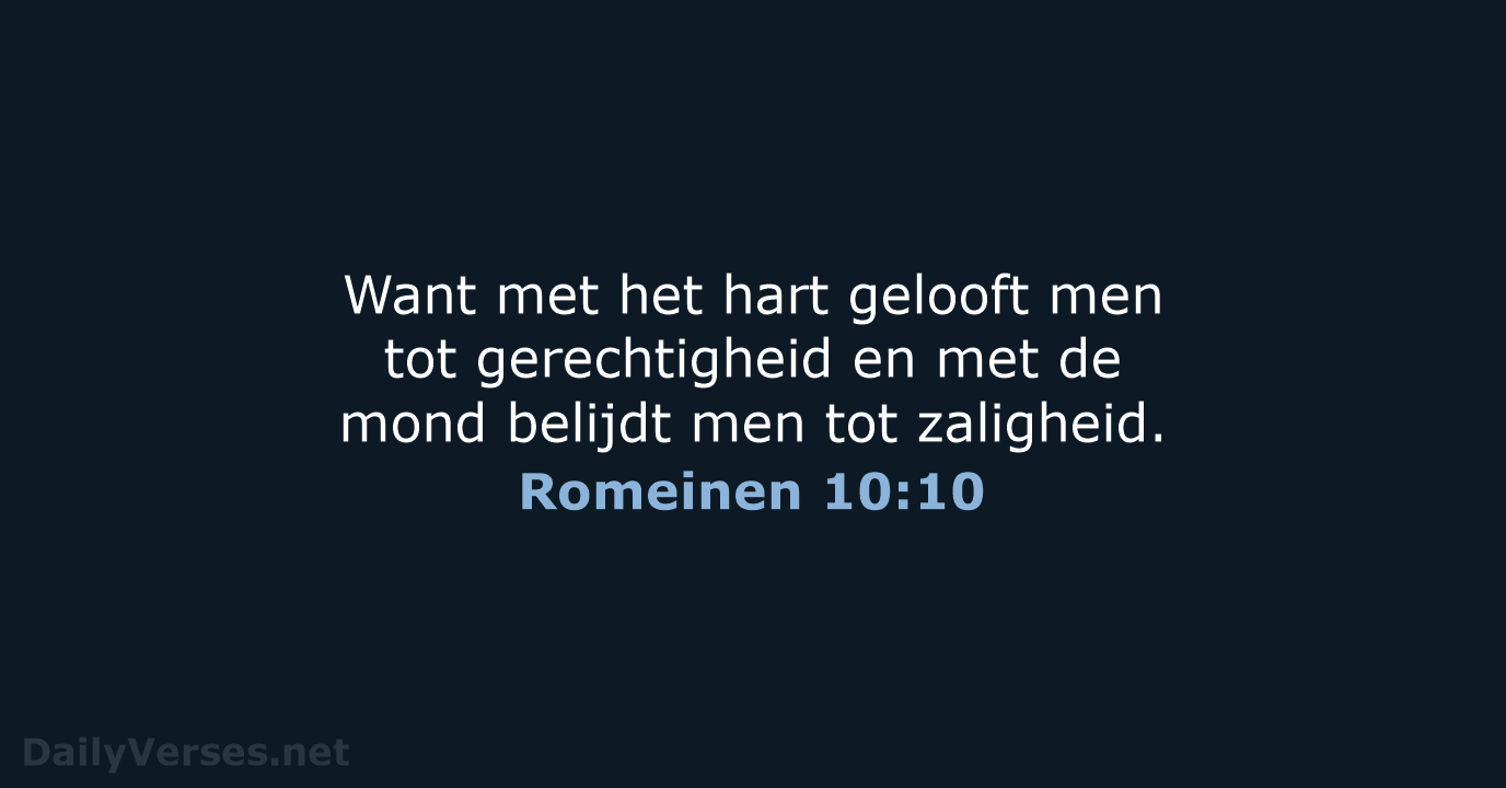 Romeinen 10:10 - HSV
