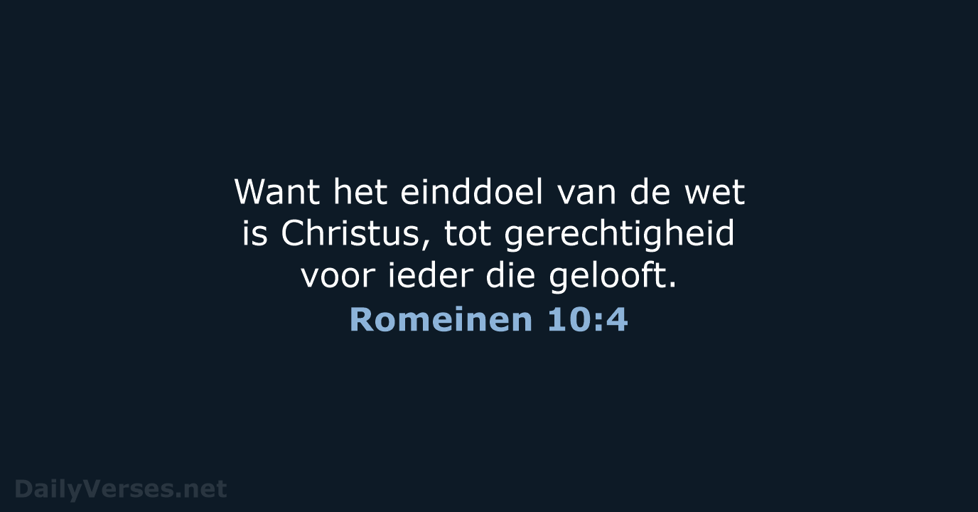 Romeinen 10:4 - HSV