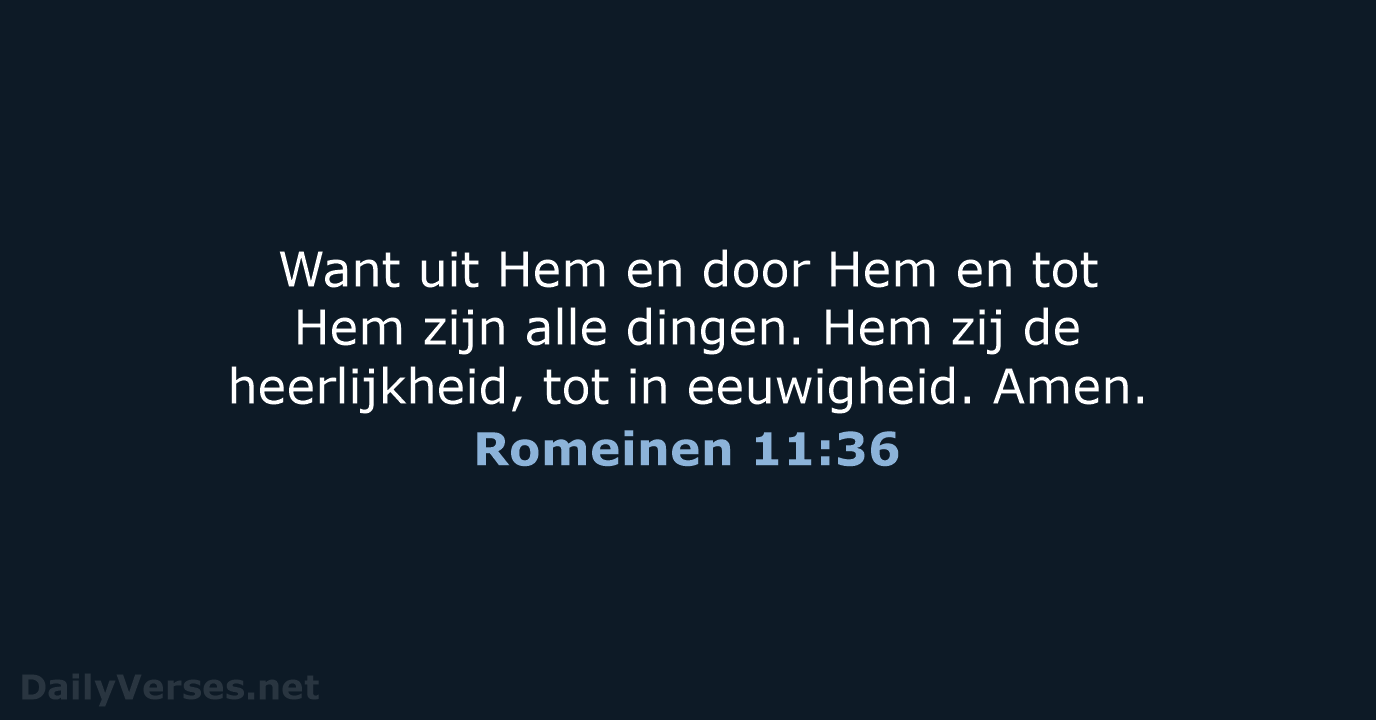 Romeinen 11:36 - HSV
