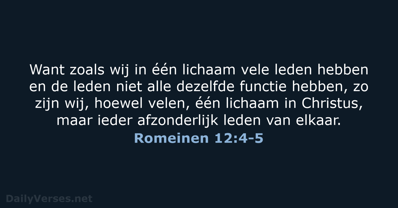 Romeinen 12:4-5 - HSV