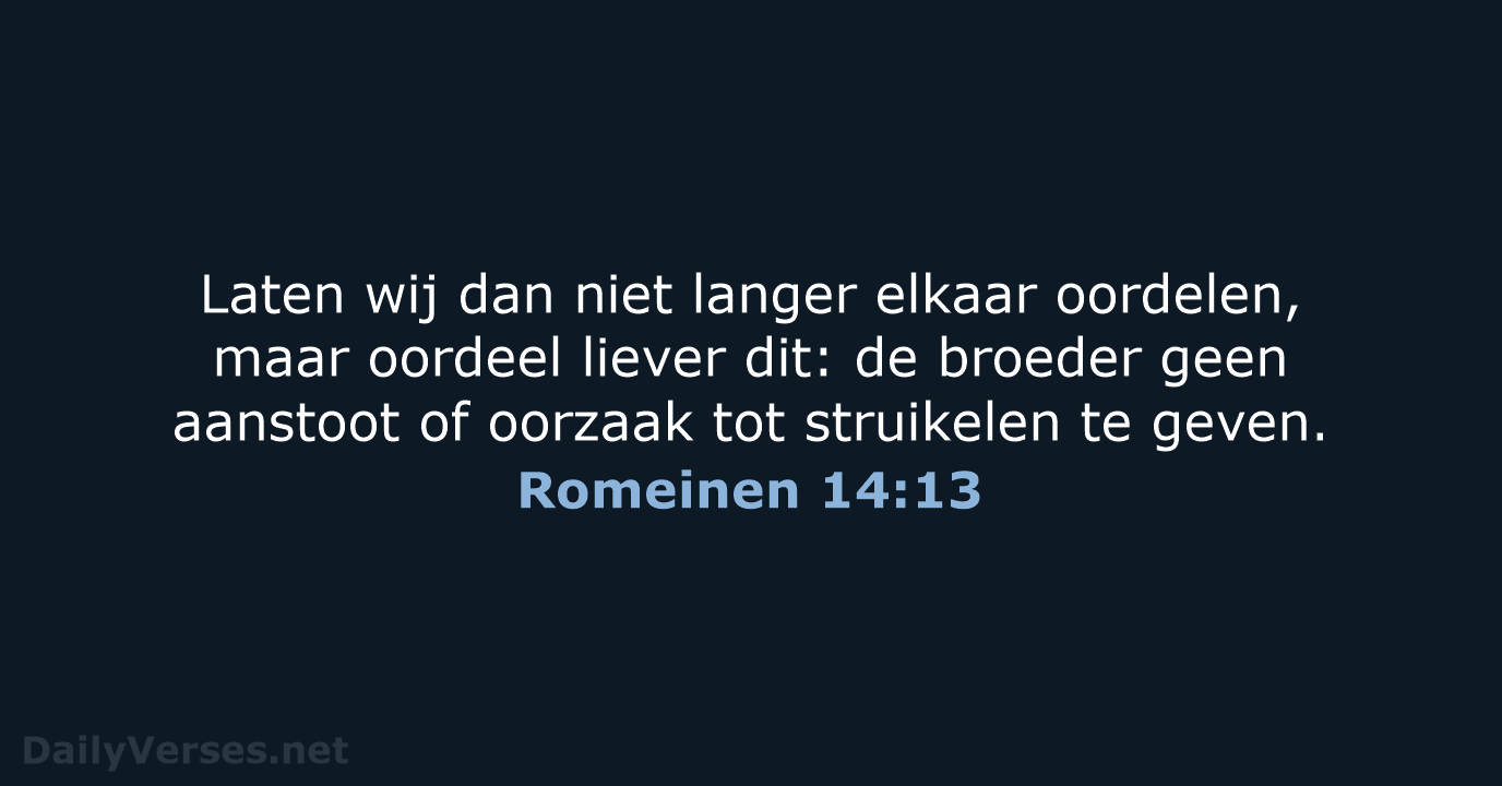 Romeinen 14:13 - HSV