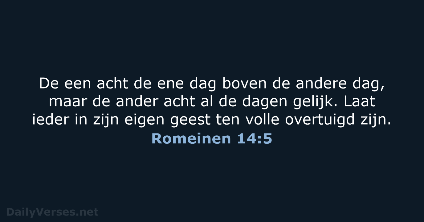 Romeinen 14:5 - HSV