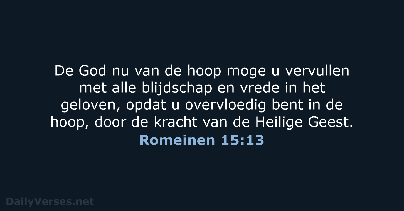 Romeinen 15:13 - HSV