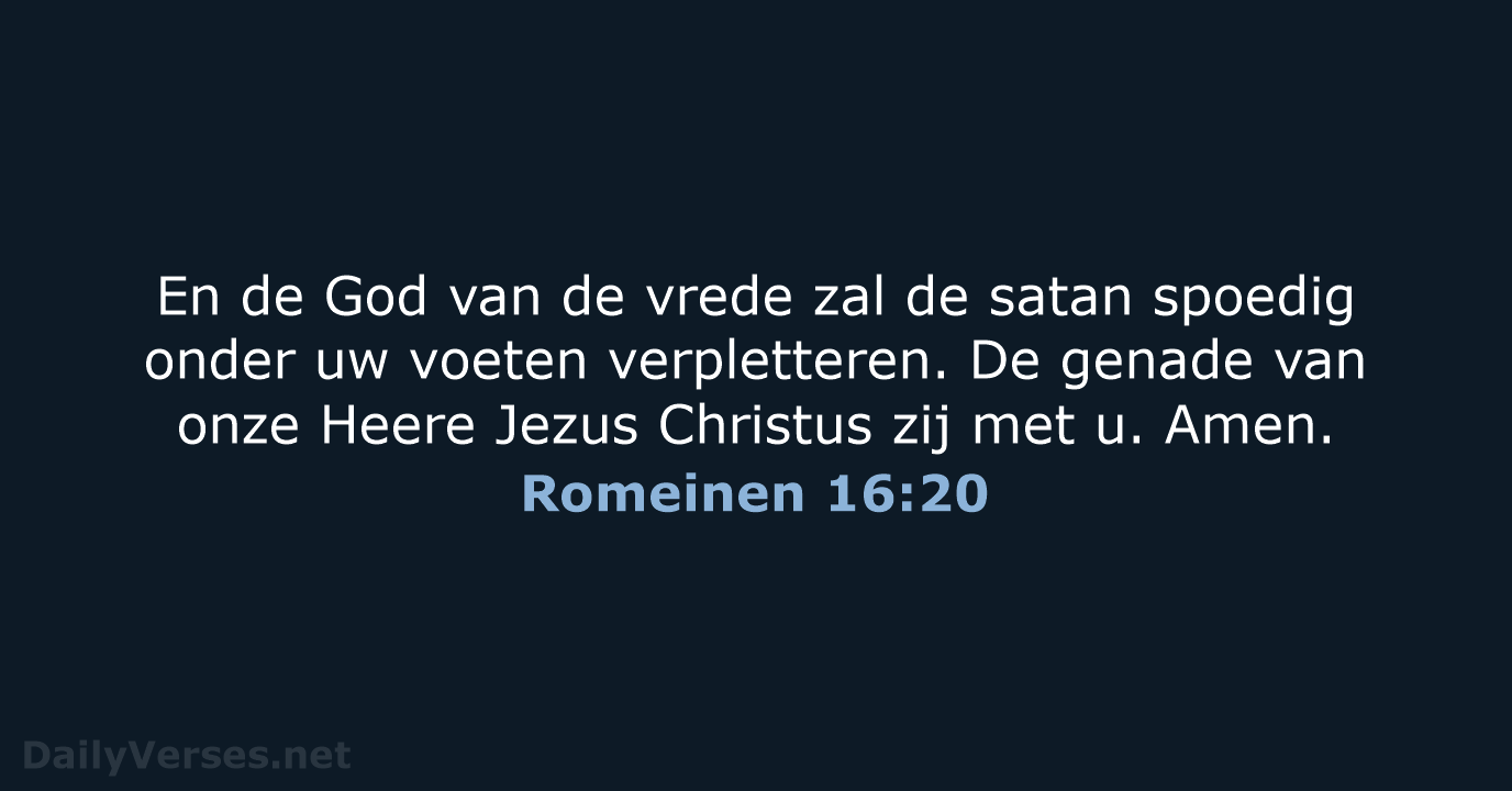 Romeinen 16:20 - HSV