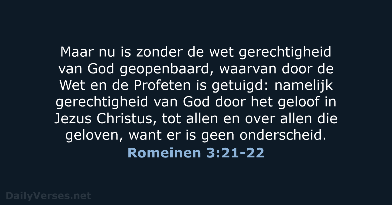 Romeinen 3:21-22 - HSV
