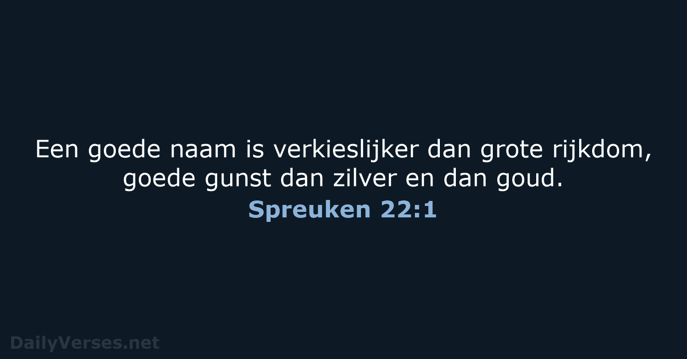 Spreuken 22:1 - HSV