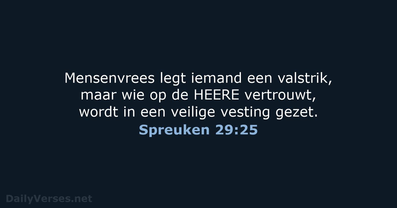 Spreuken 29:25 - HSV