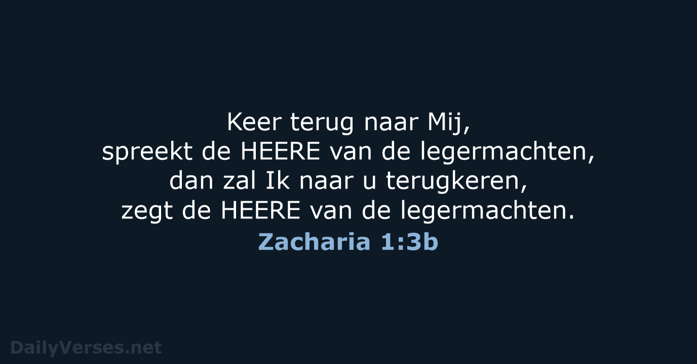 Zacharia 1:3b - HSV