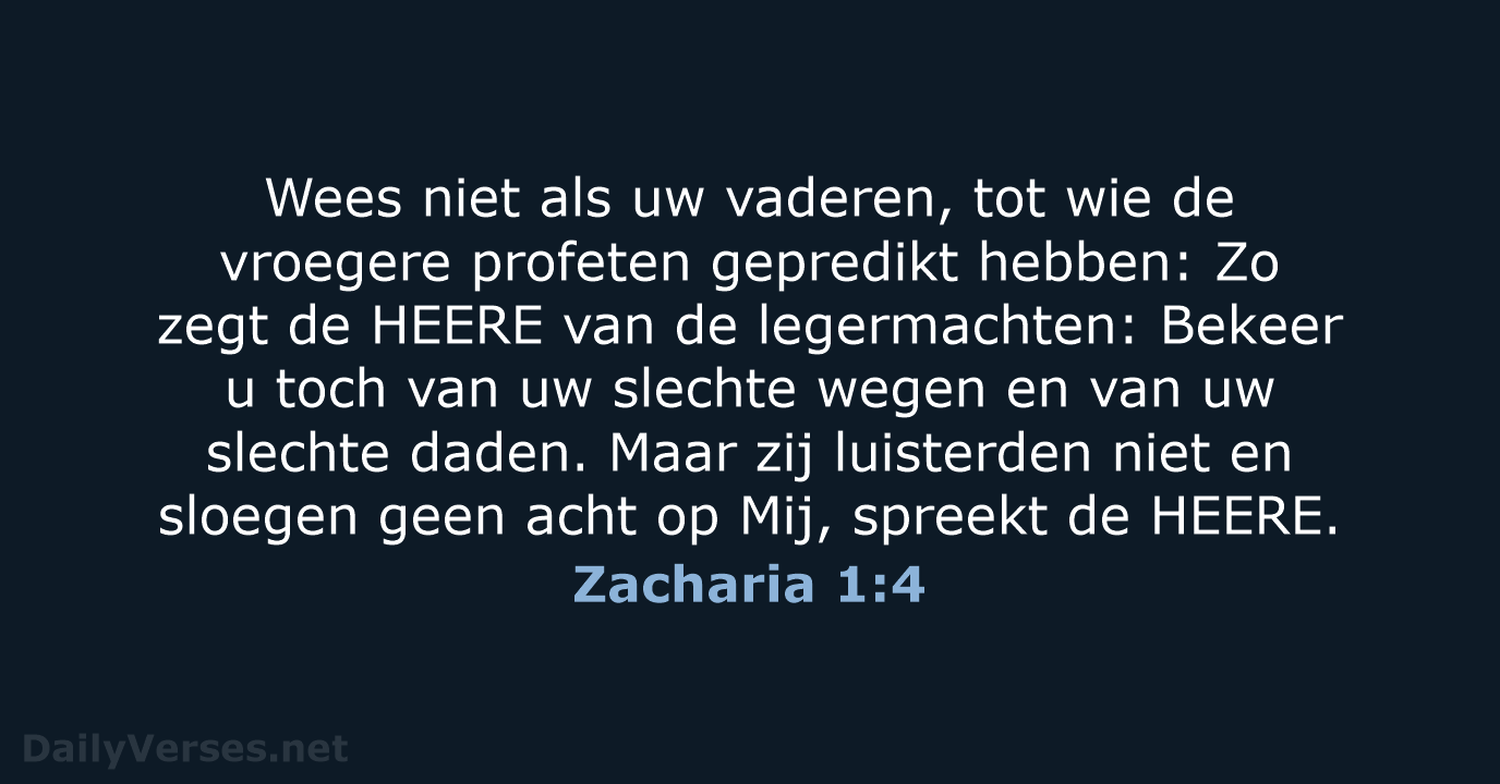 Zacharia 1:4 - HSV