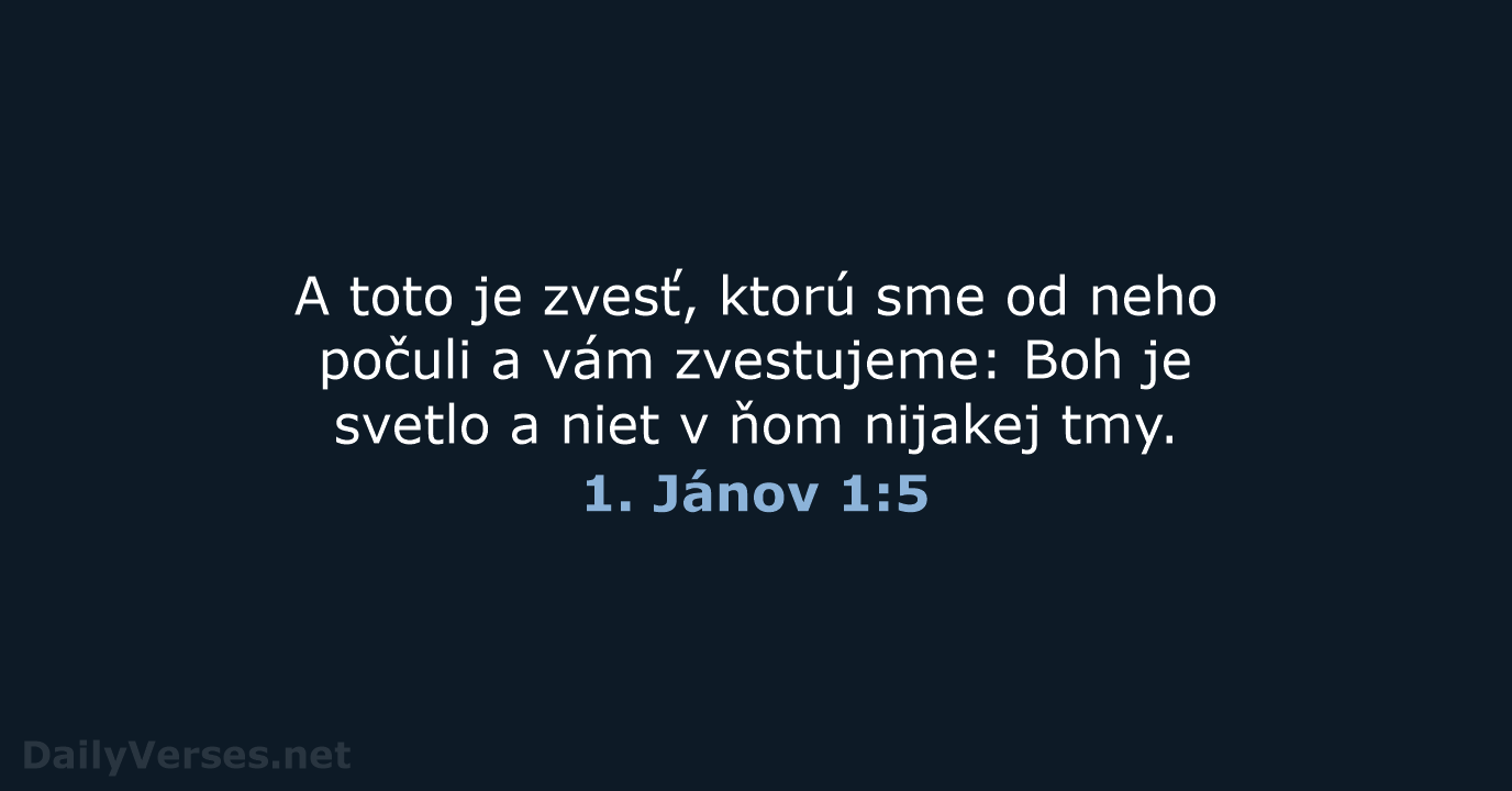 1. Jánov 1:5 - KAT
