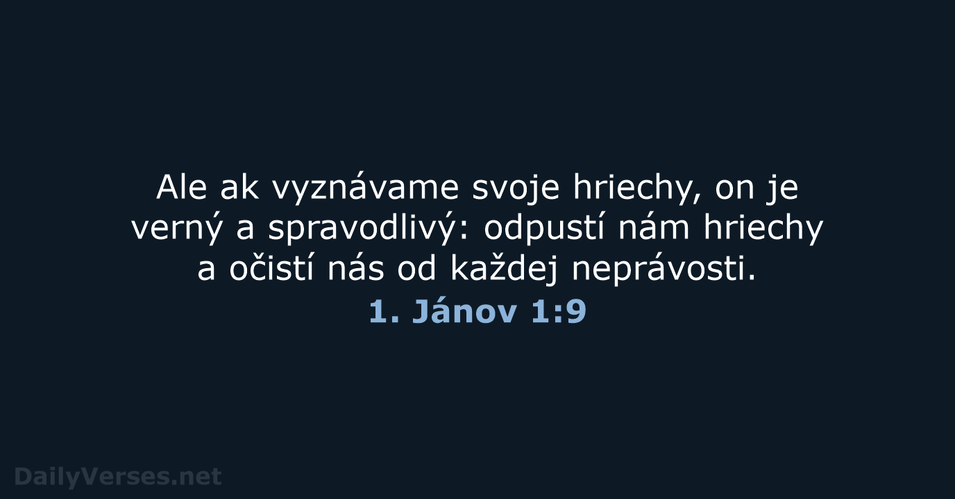 1. Jánov 1:9 - KAT