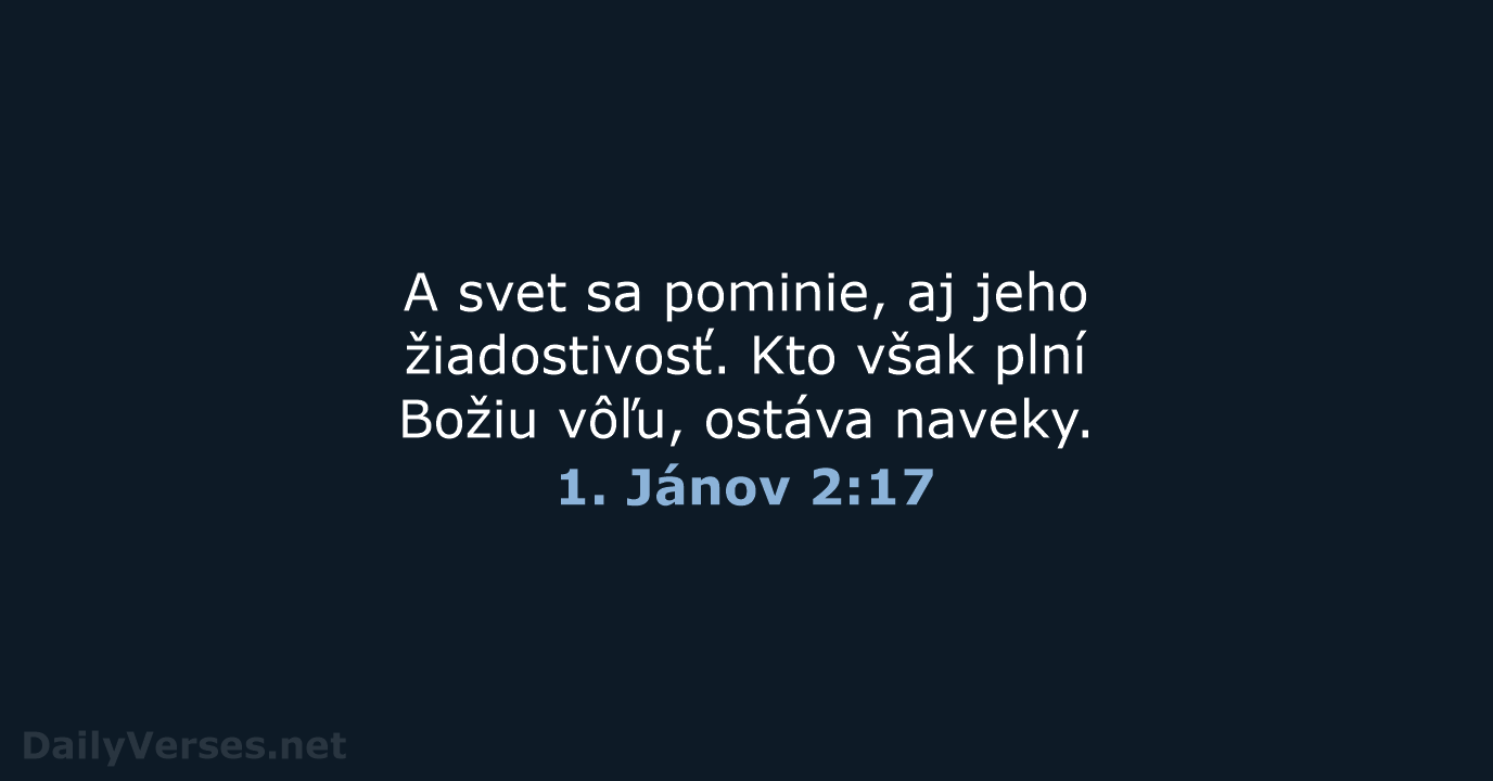 1. Jánov 2:17 - KAT