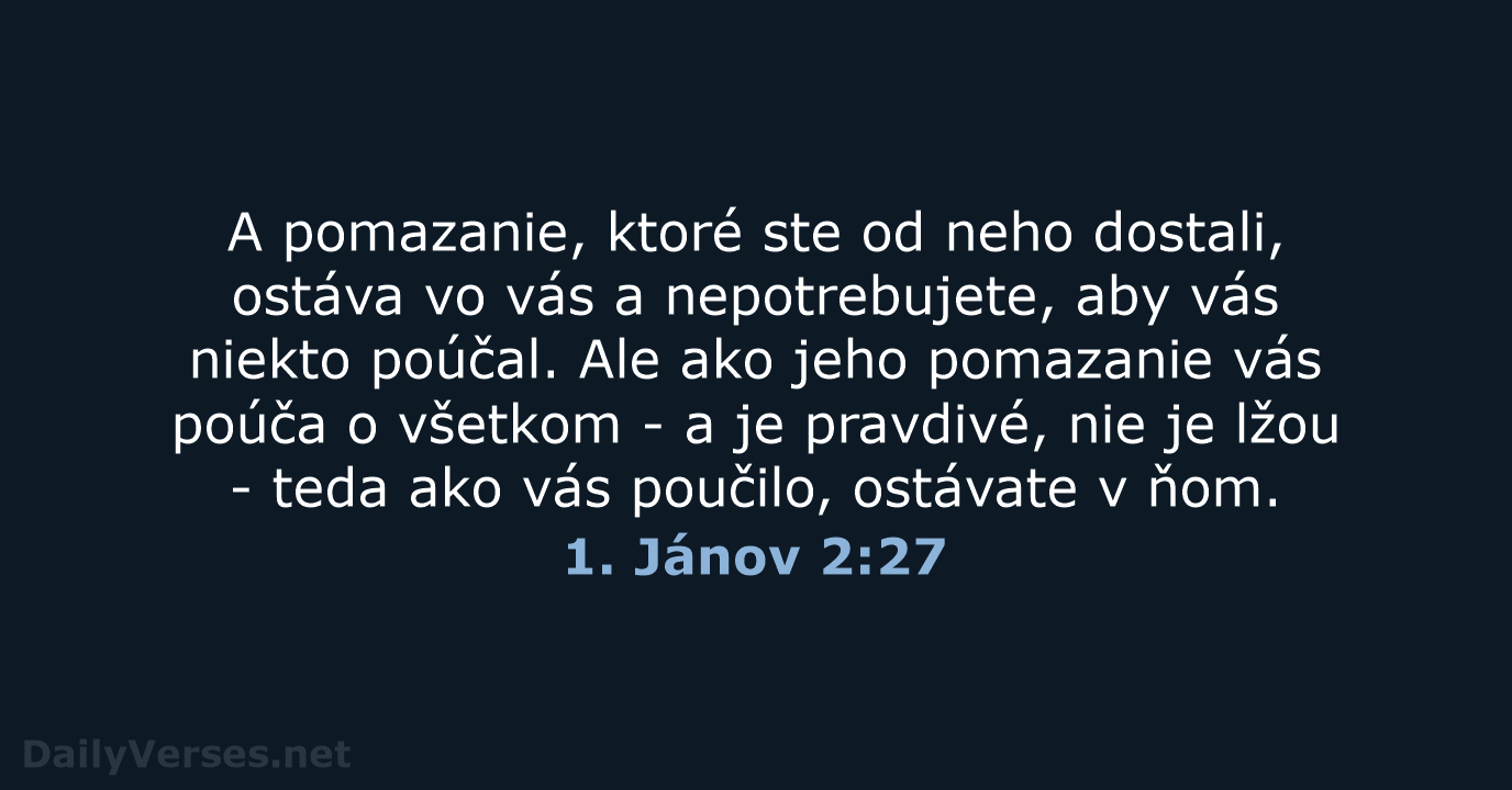 1. Jánov 2:27 - KAT