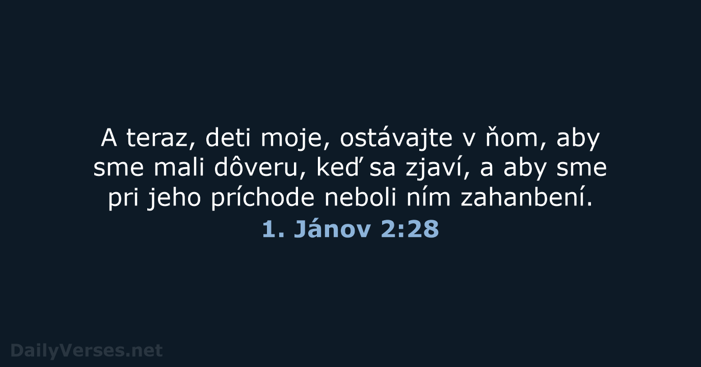 1. Jánov 2:28 - KAT