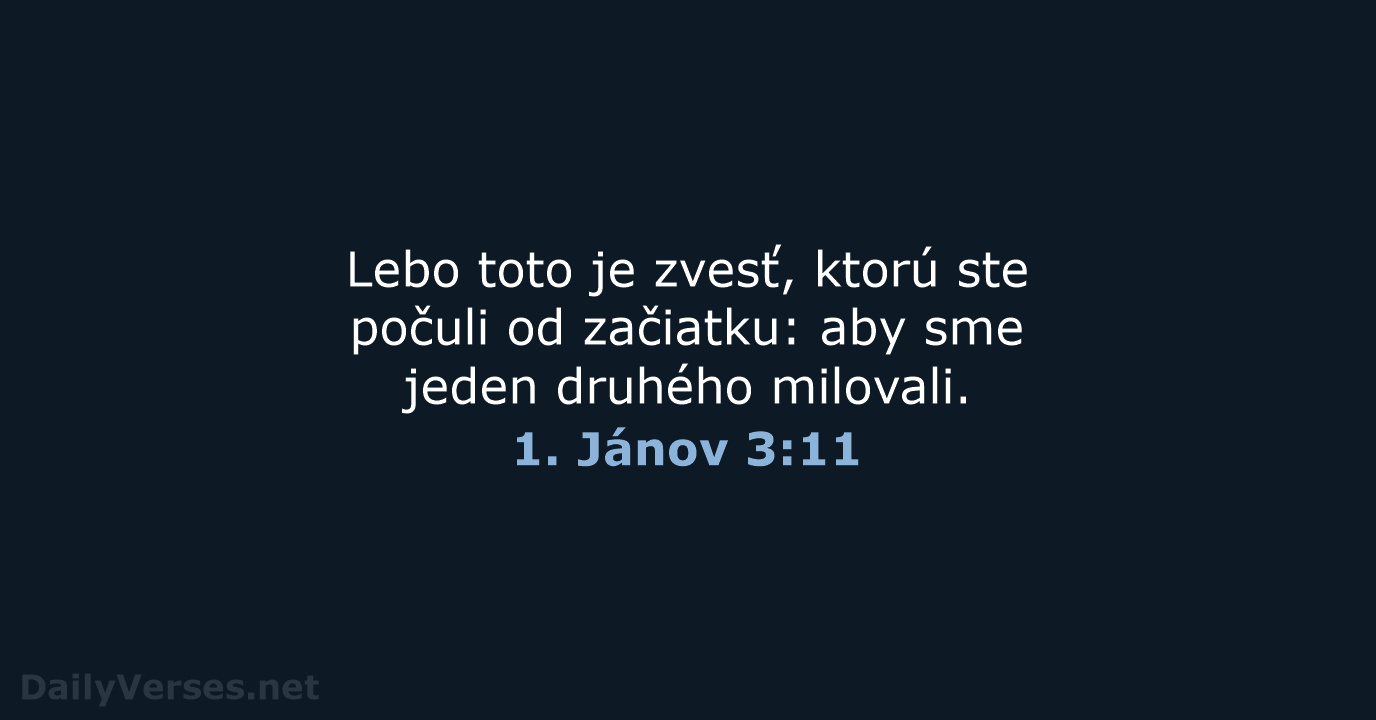 1. Jánov 3:11 - KAT