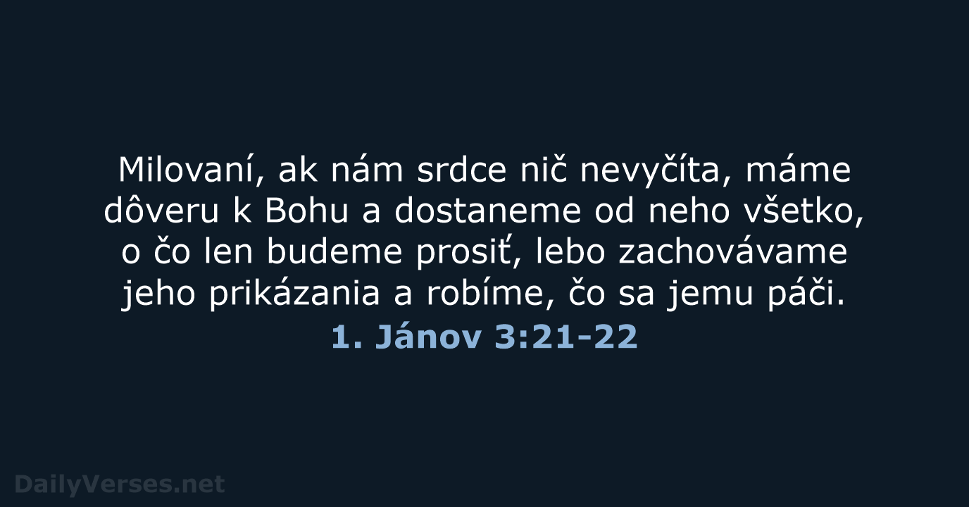 1. Jánov 3:21-22 - KAT