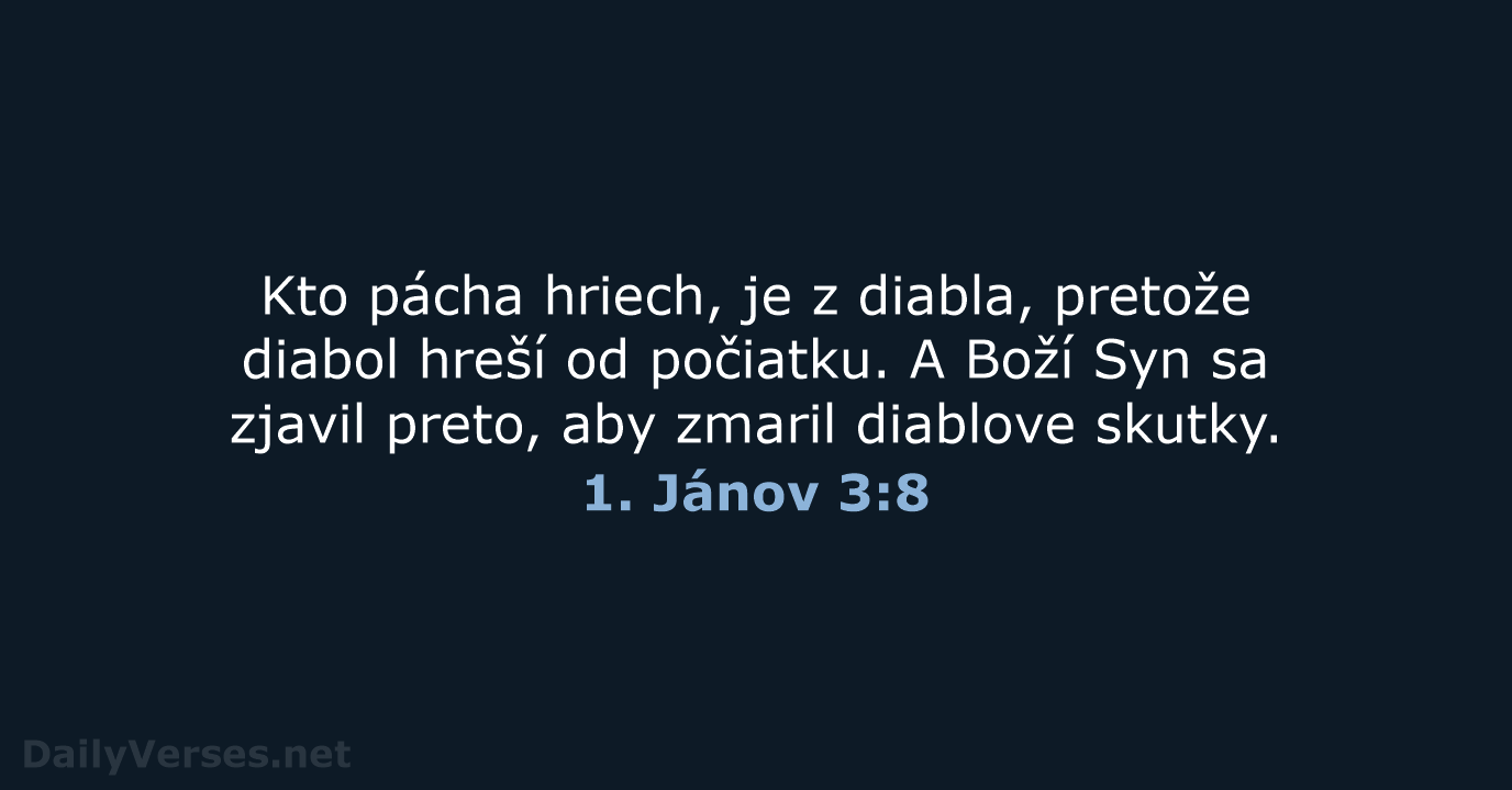 1. Jánov 3:8 - KAT