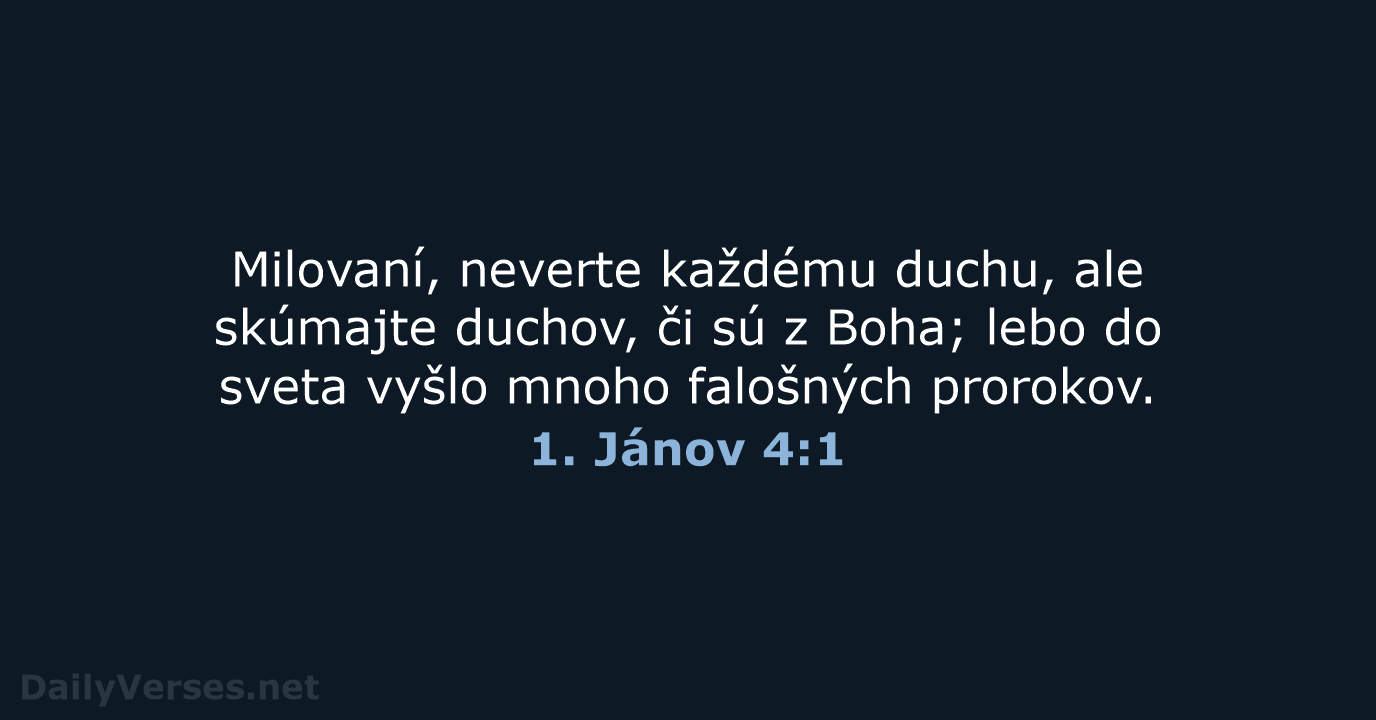 1. Jánov 4:1 - KAT