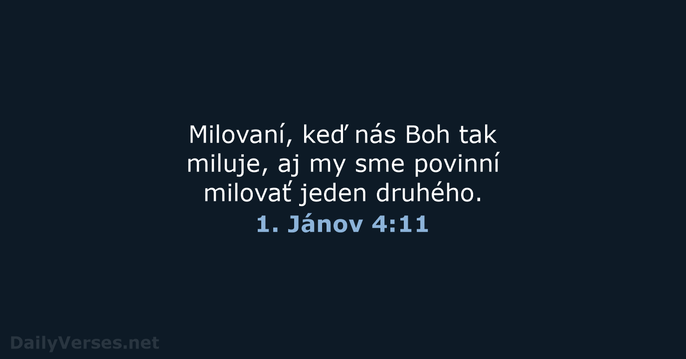 1. Jánov 4:11 - KAT