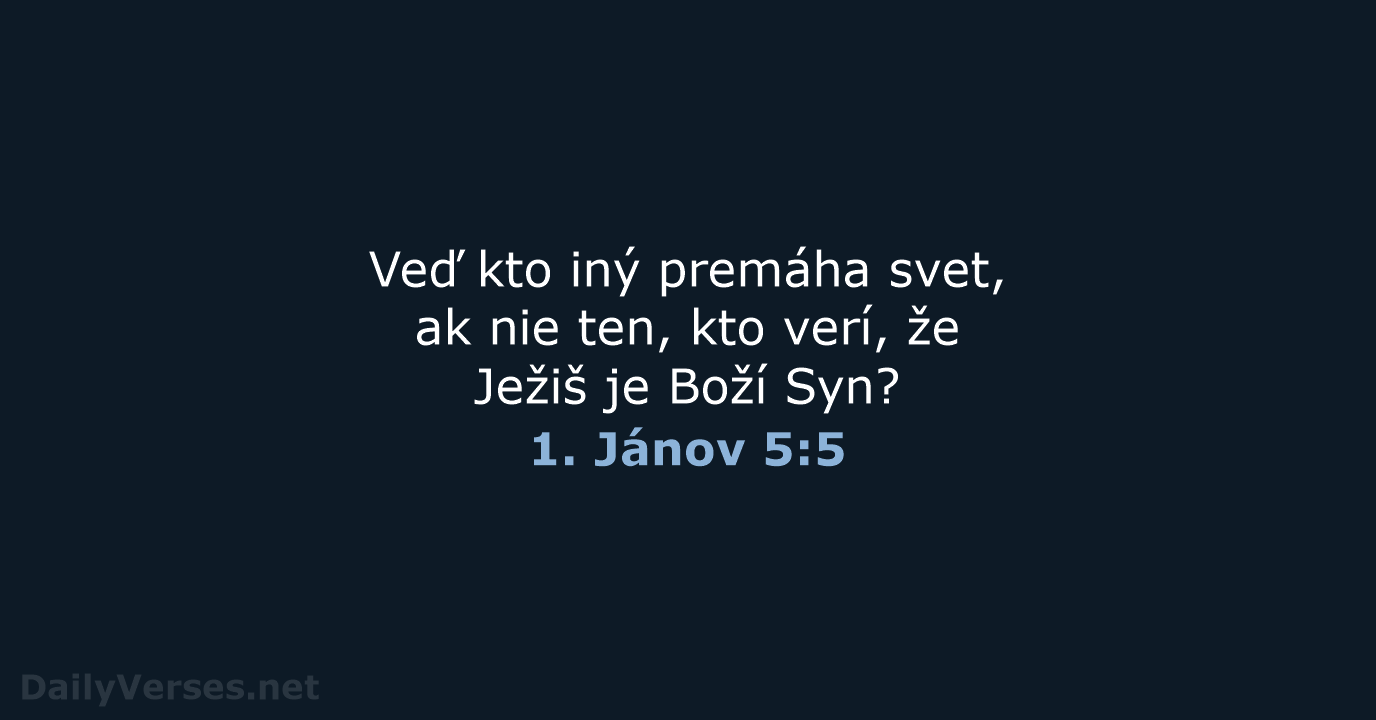 1. Jánov 5:5 - KAT