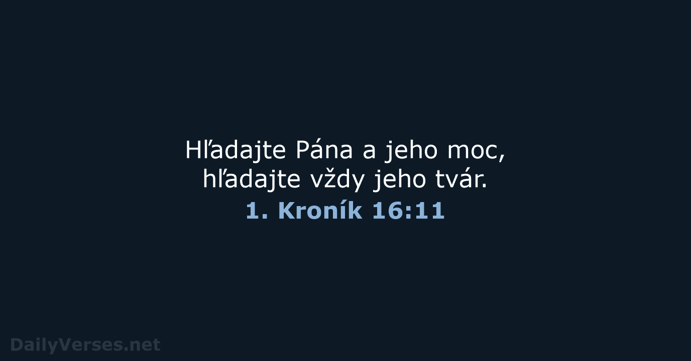 1. Kroník 16:11 - KAT