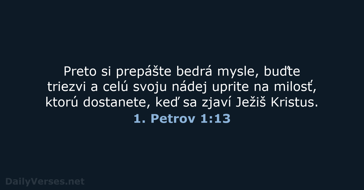 1. Petrov 1:13 - KAT