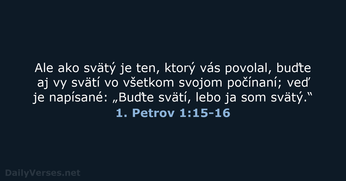 1. Petrov 1:15-16 - KAT