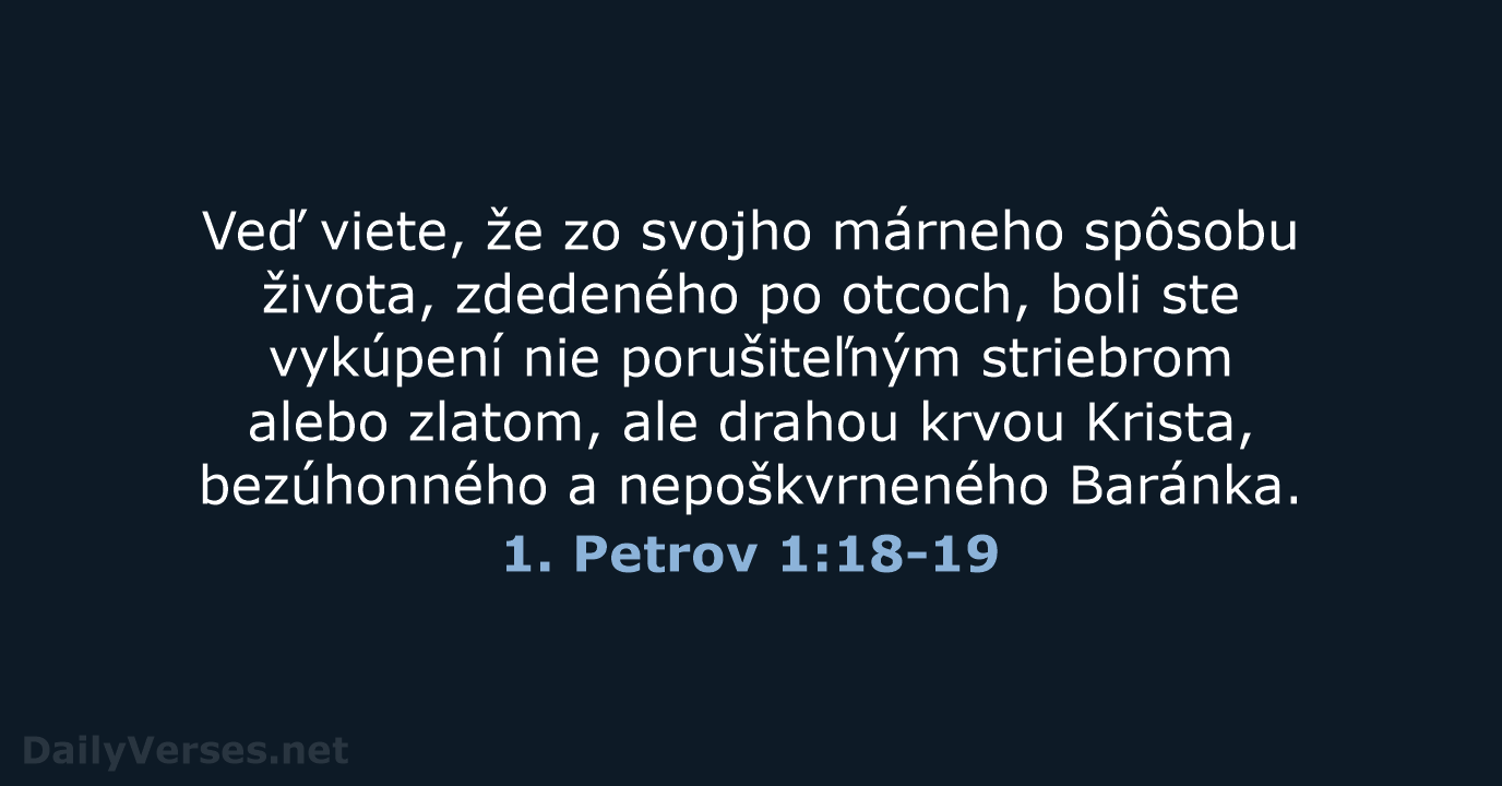 1. Petrov 1:18-19 - KAT
